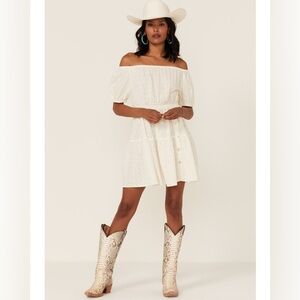 Elegant Off-Shoulder White Dress